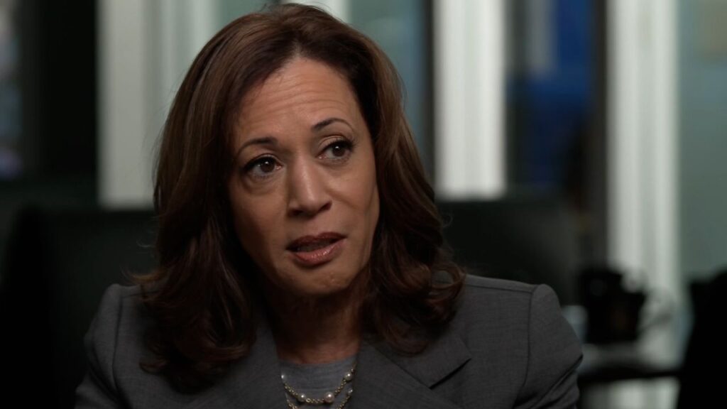 Kamala Harris in an interview with Dana Bash 