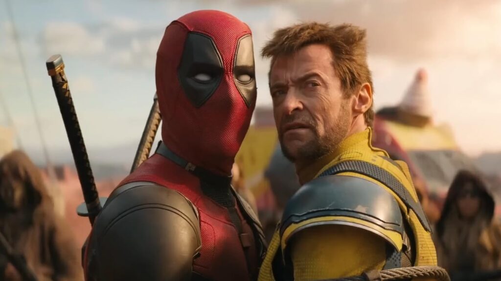 Ryan Reynolds as Deadpool and Hugh Jackman in a still from Deadpool & Wolverine