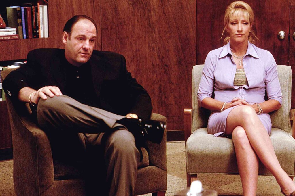 Edie Falco and James Gandolfini