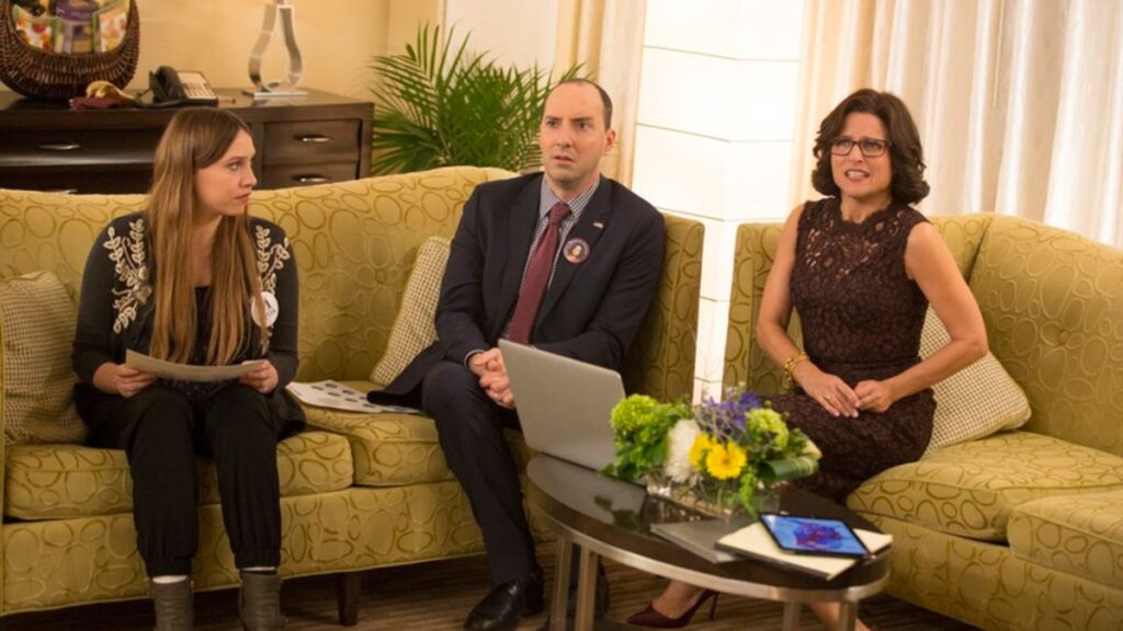 Sarah Sutherland and Julia Louis-Dreyfus in Veep 