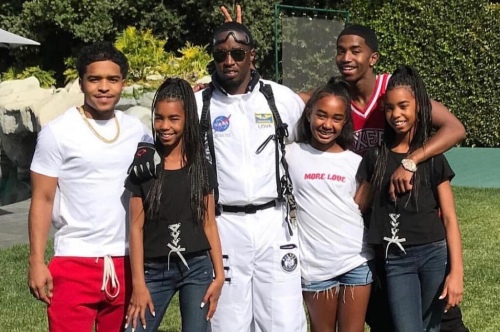 Diddy with his kids