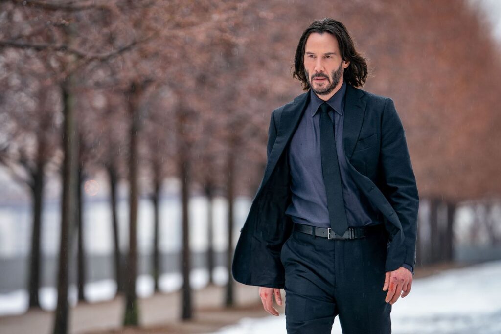 Keanu Reeves as the titular character in John Wick: Chapter 4