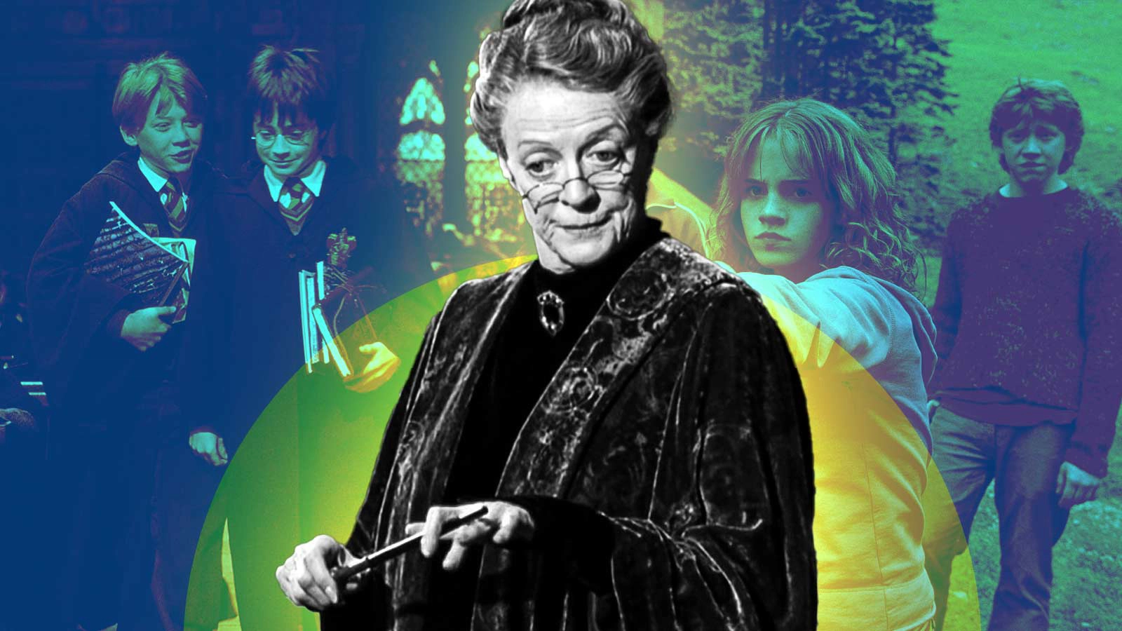 maggie smith as minerva mcgonagall in harry potter