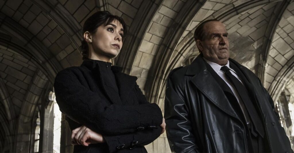 Cristin Milioti and Colin Farrell in The Penguin | Credits: HBO