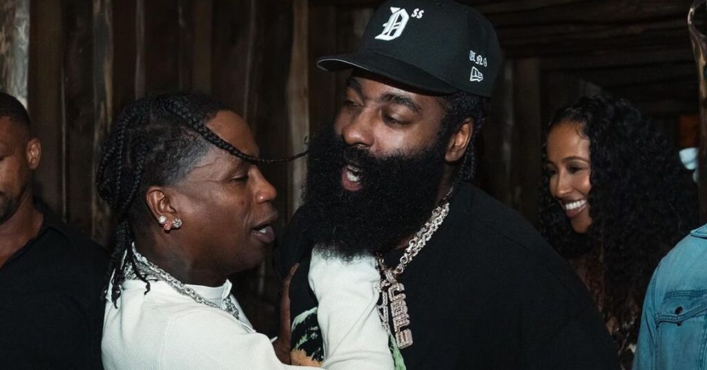 James Harden with Travis Scott