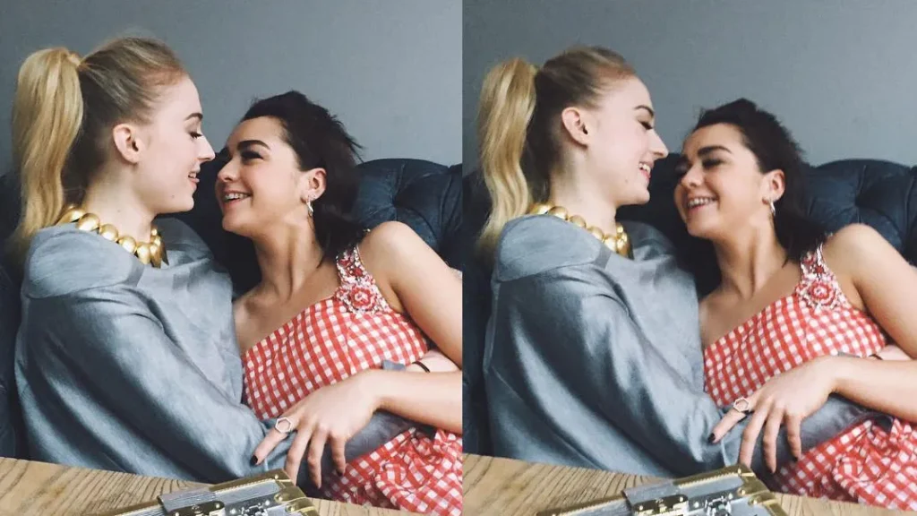 Sophie Turner and Maisie Williams