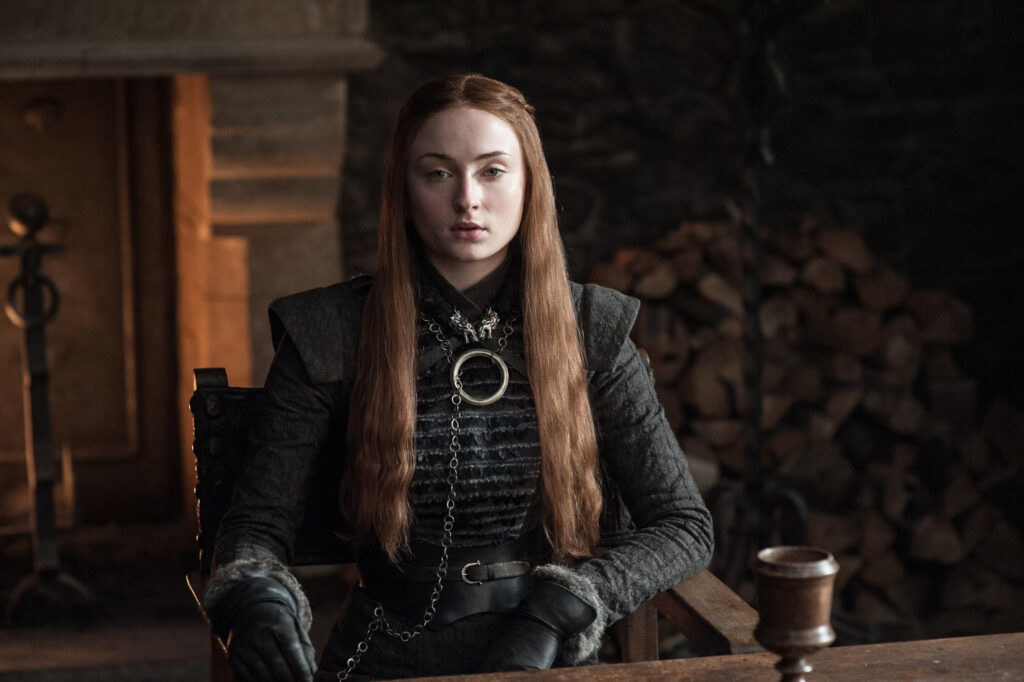 Sophie Turner as Sansa Stark in Game of Thrones