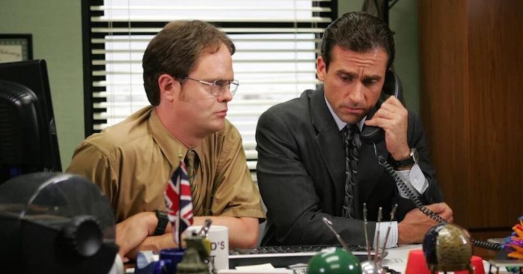 Rainn Wilson and Steve Carell in The Office 