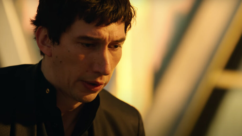 Adam Driver in a still from Megalopolis