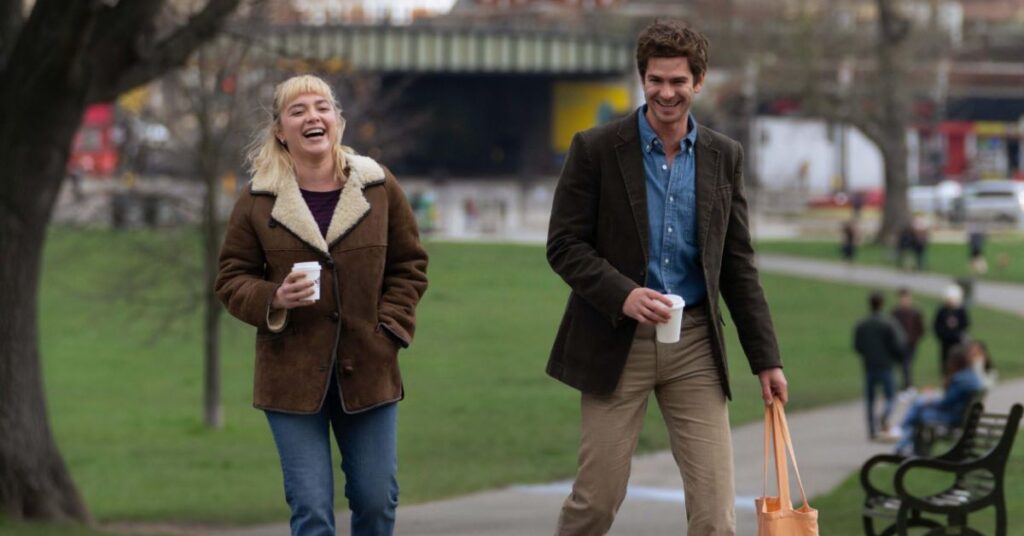 Florence Pugh and Andrew Garfield in We Live in Time