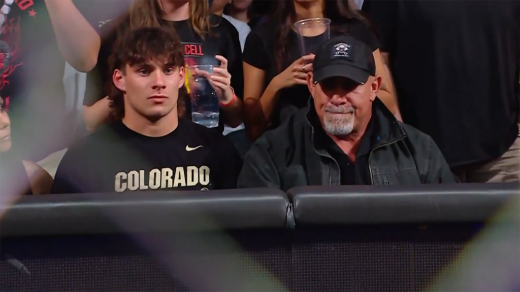 Goldberg with his son 