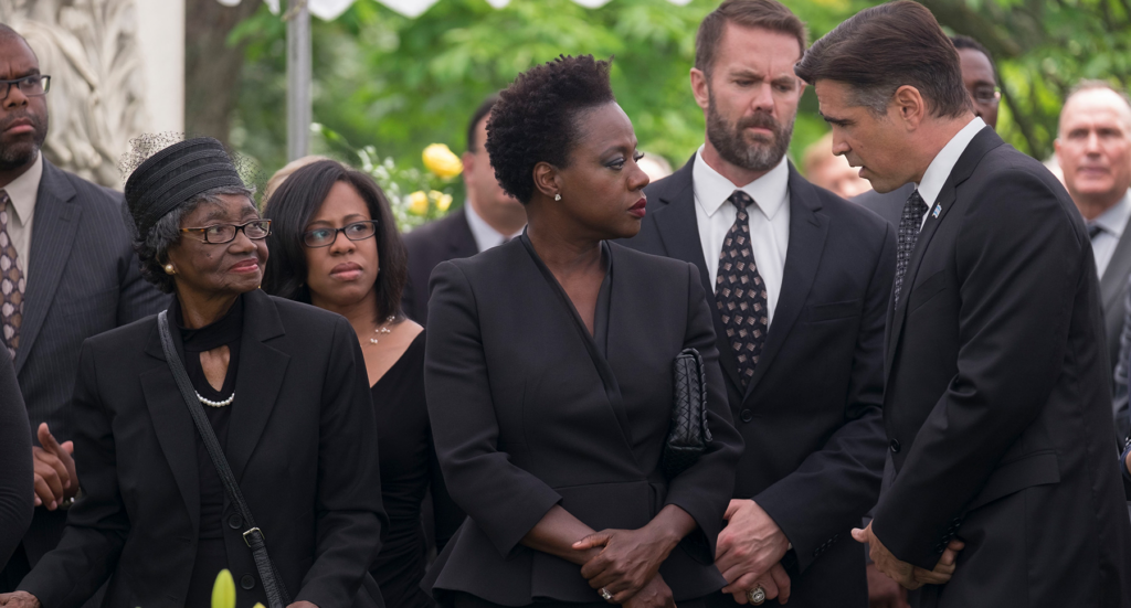 Viola Davis and Colin Farrell in Widows | Credits: 20th Century Studios