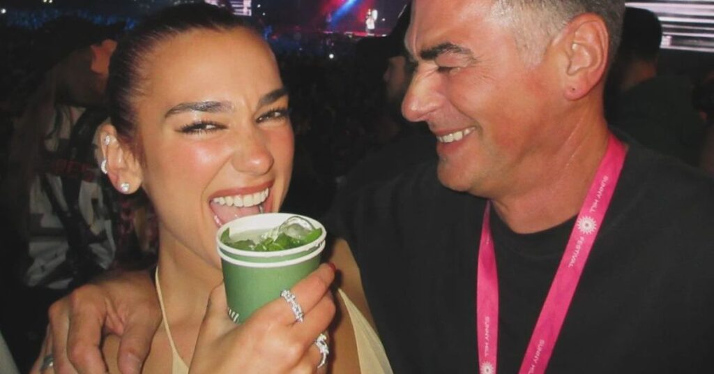 Dua Lipa with her father