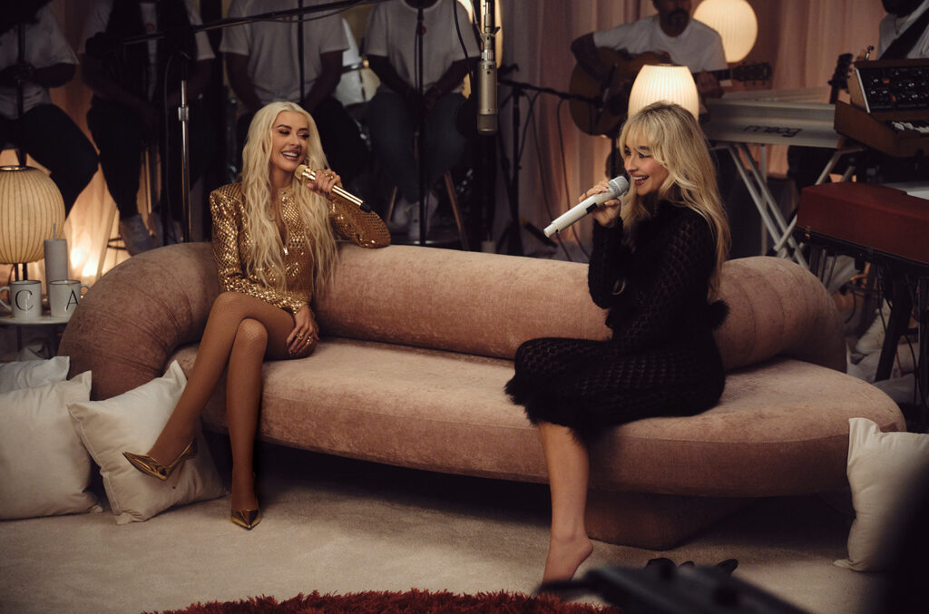 Christina Aguilera and Sabrina Carpenter