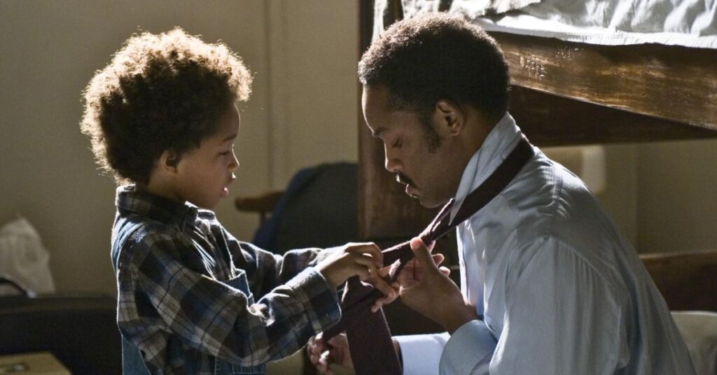 Jaden Smith and Will Smith in The Pursuit of Happyness