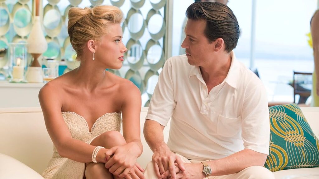 Amber Heard and Johnny Depp in The Rum Diary