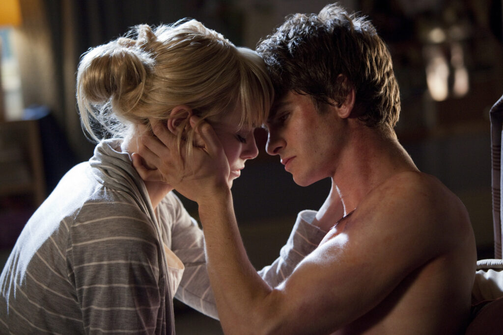 Emma Stone and Andrew Garfield in The Amazing Spider-Man