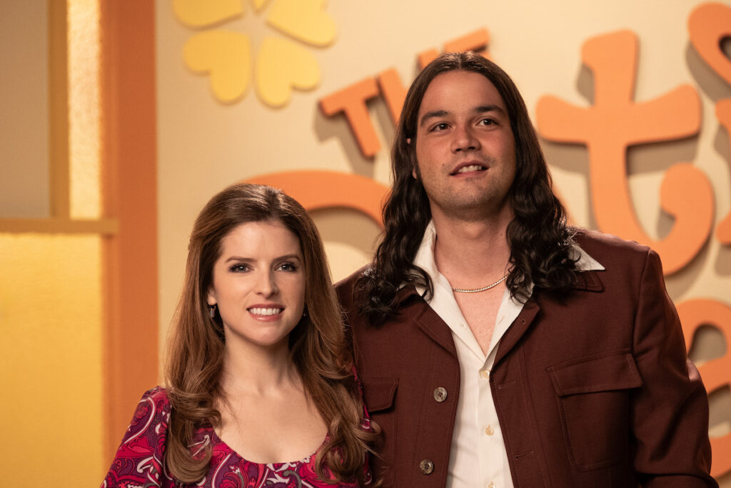 Anna Kendrick as Cheryl Bradshaw and Daniel Zovatto as Rodney Alcala in Woman of the Hour 