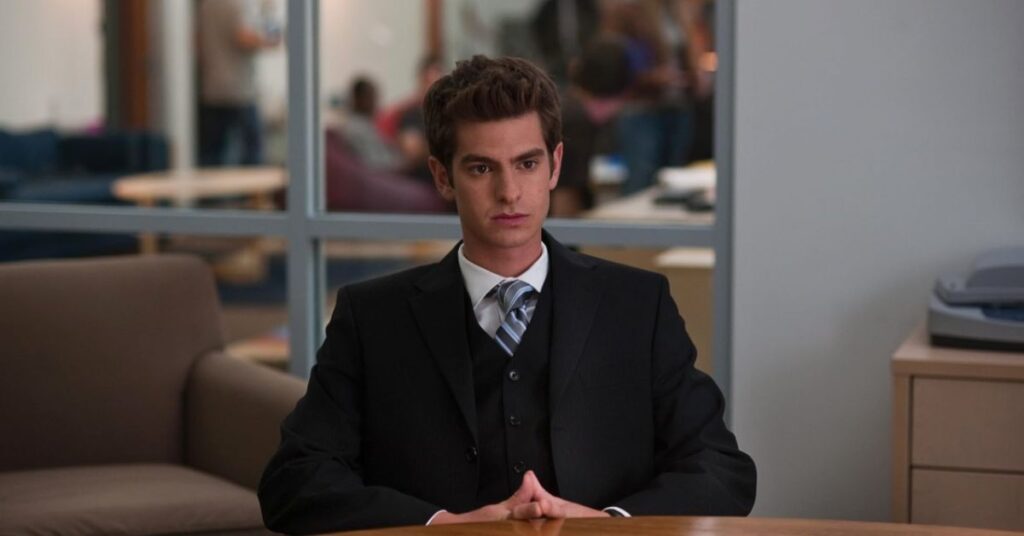 Andrew Garfield in The Social Network