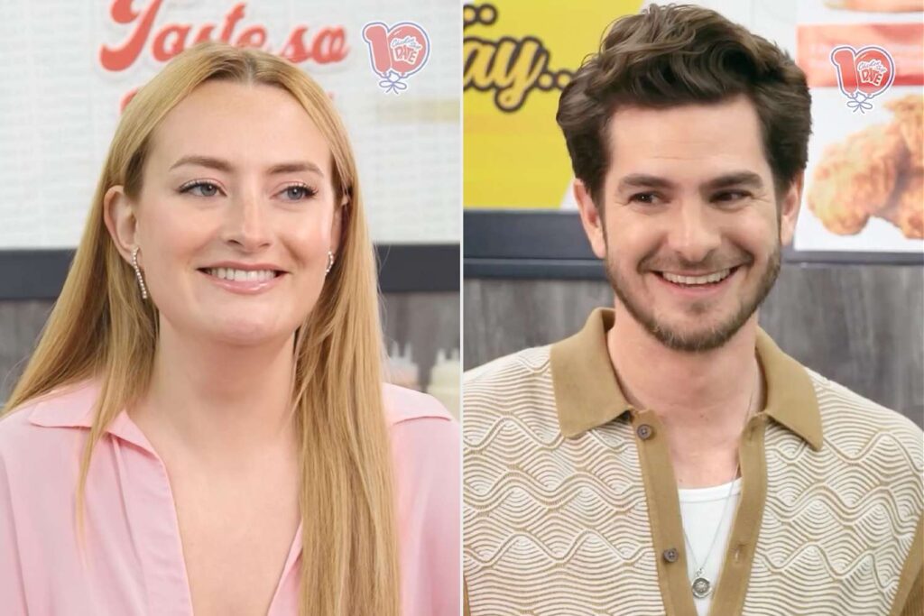 Amelia Dimoldenberg and Andrew Garfield in Chicken Shop Date