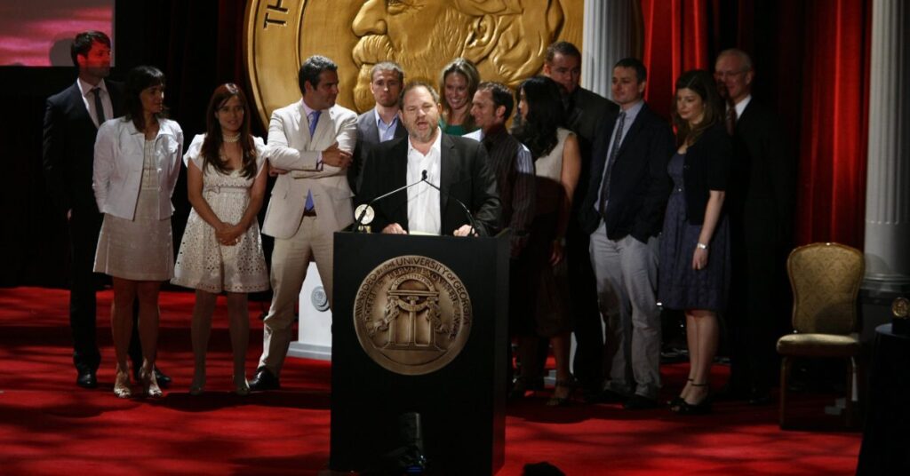 Harvey Weinstein giving his speech at 67th Annual Peabody Awards