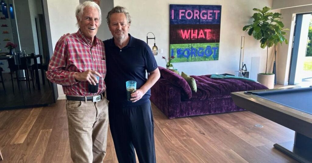 Matthew Perry with his father John Bennett Perry 