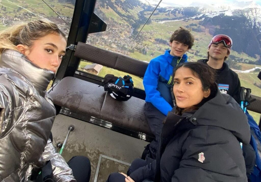 Salma Hayek with her kids