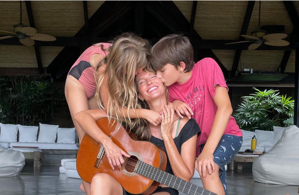 Gisele Bündchen and her kids 