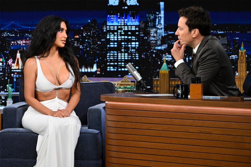 Kim Kardashian and Jimmy Fallon 