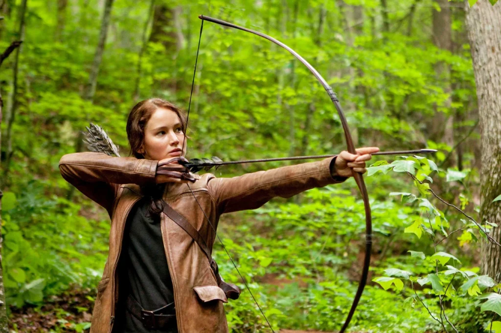 Jennifer Lawrence as Katniss Everdeen in The Hunger Games 