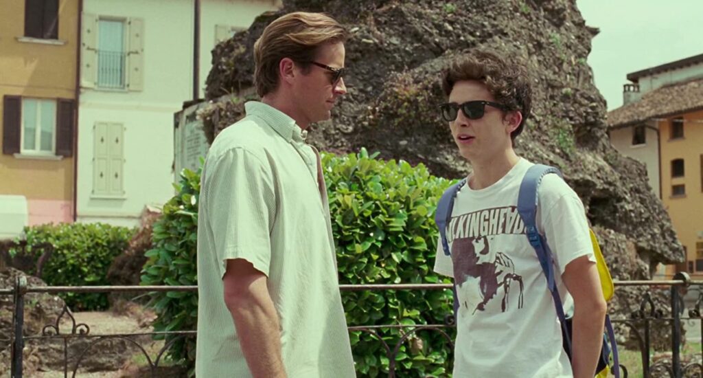 Armie Hammer and Timothée Chalamet 