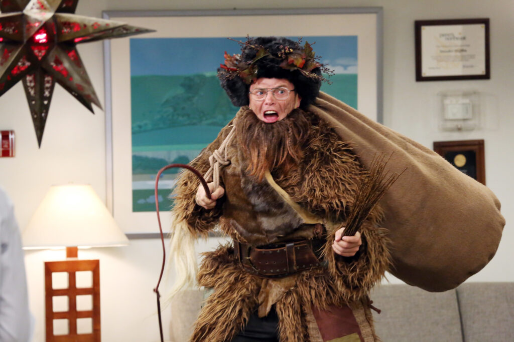 A still from Dwight Christmas in The Office | Source: NBC