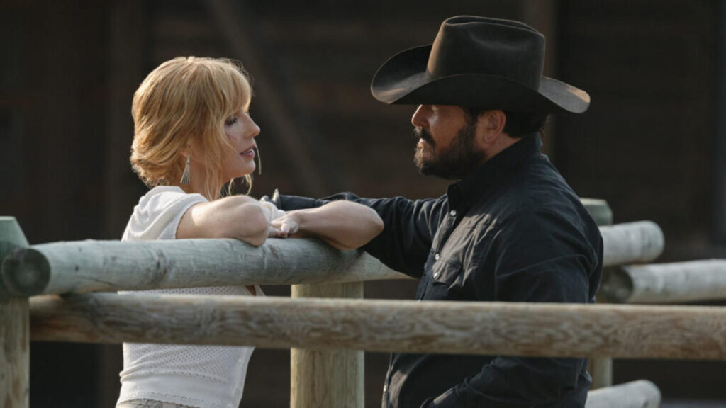 Kelly Reilly and Cole Hauser in Yellowstone