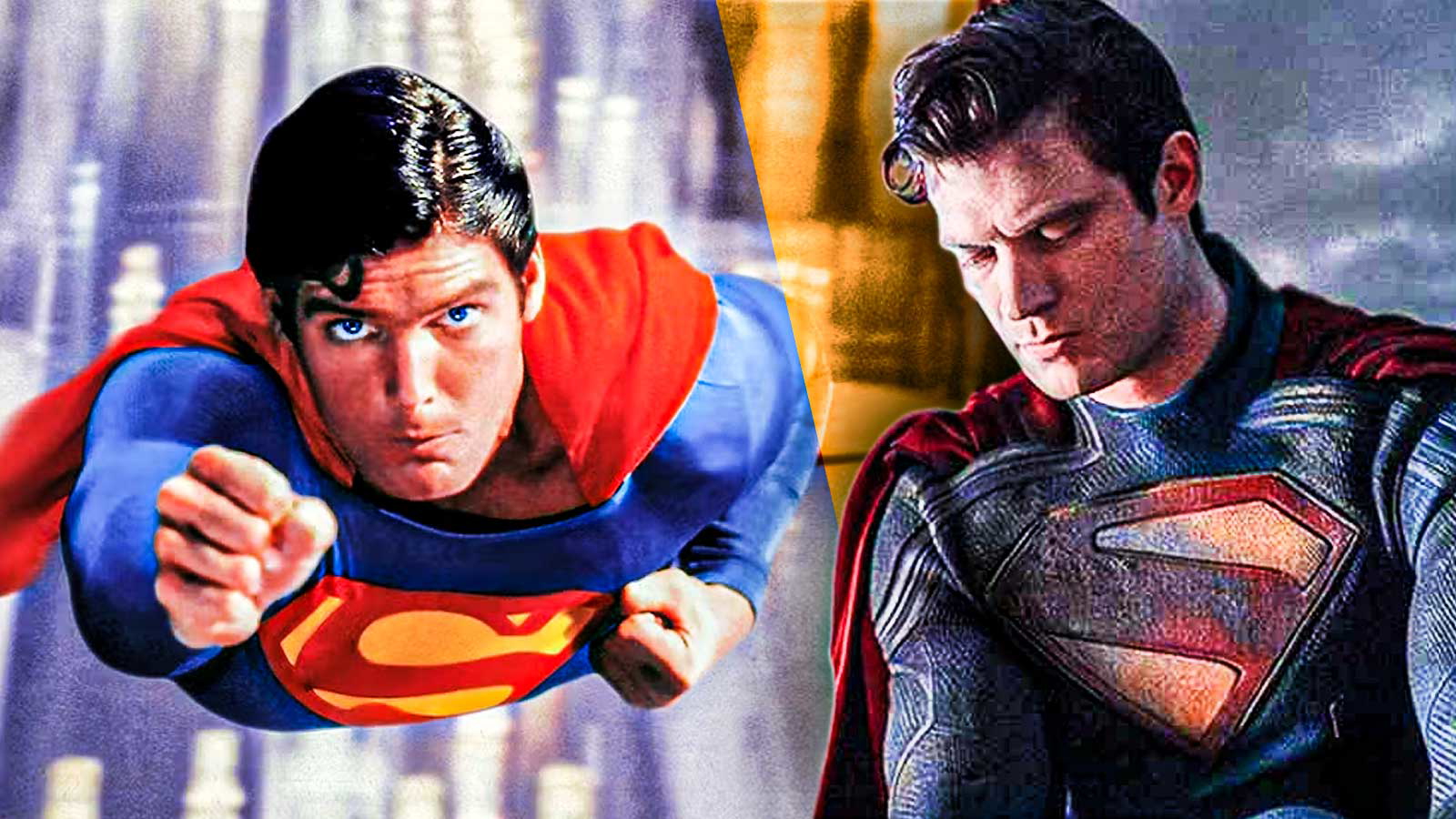 Christopher Reeve and David Corenswet Superman