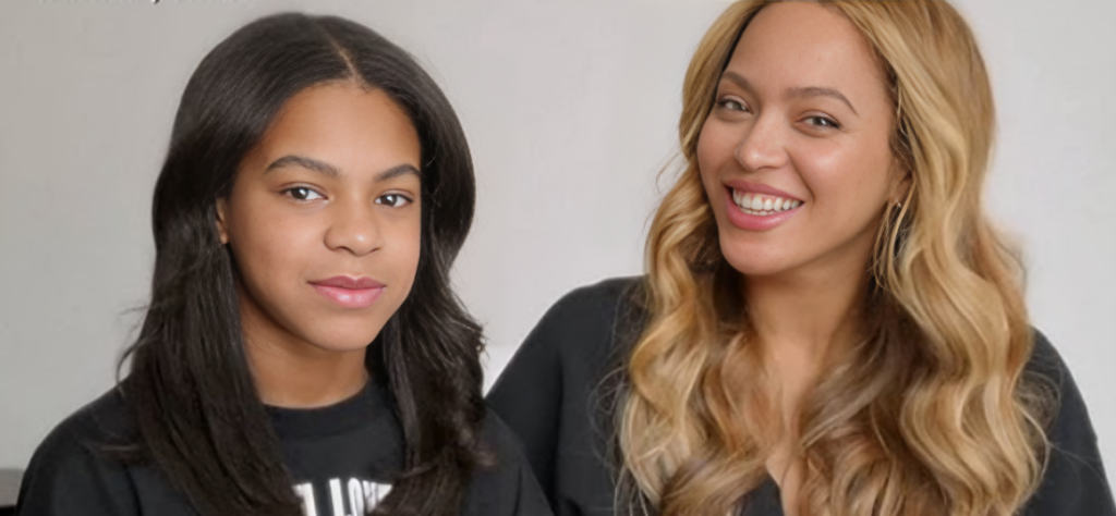 Blue Ivy Carter and Beyoncé 