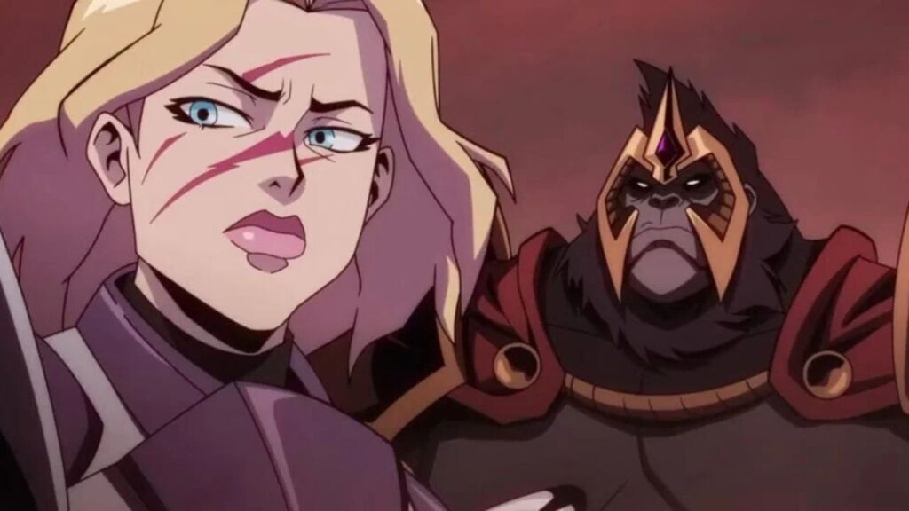 Princess Illana Rostovic and Gorilla Grodd in Creature Commandos