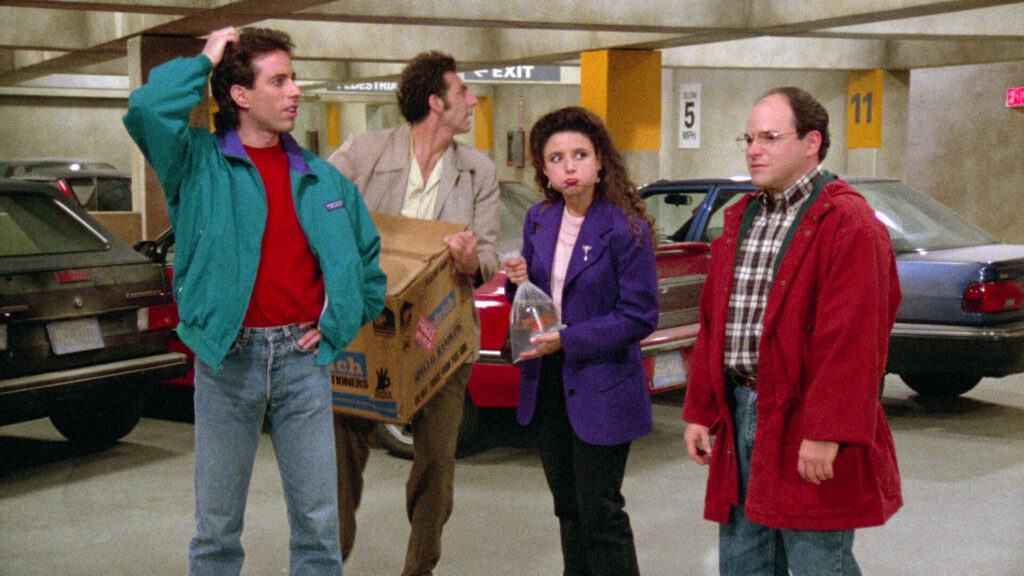 A still from Highlights of 100, an episode from Seinfeld