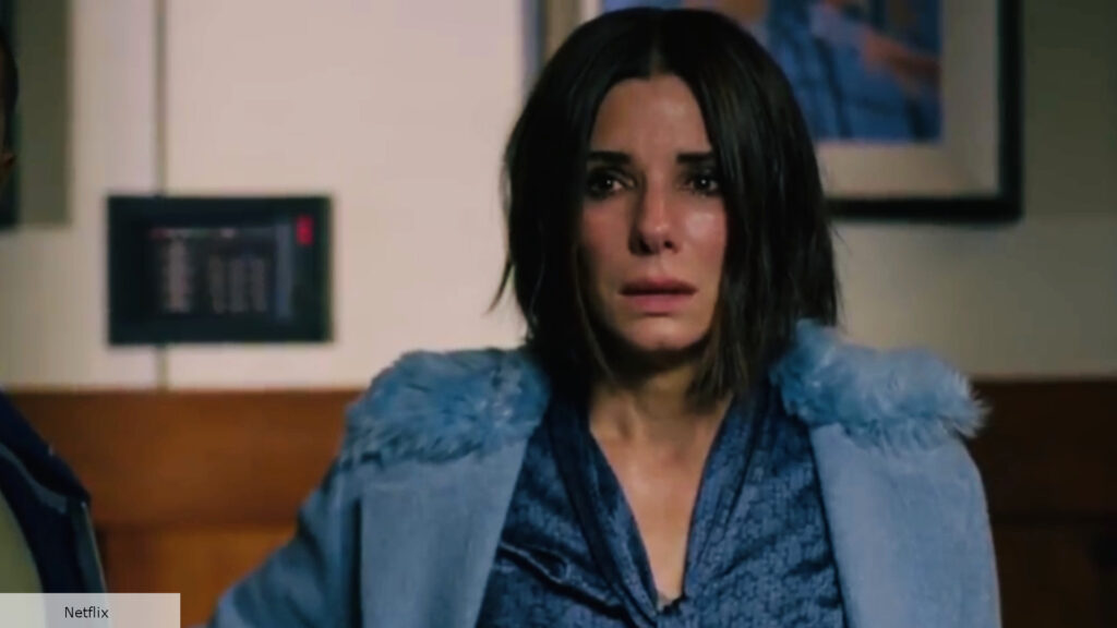 Sandra Bullock in a still from Bird Box