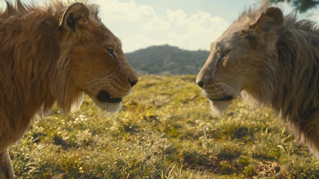 Kelvin Harrison Jr. and Aaron Pierre in Mufasa: The Lion King