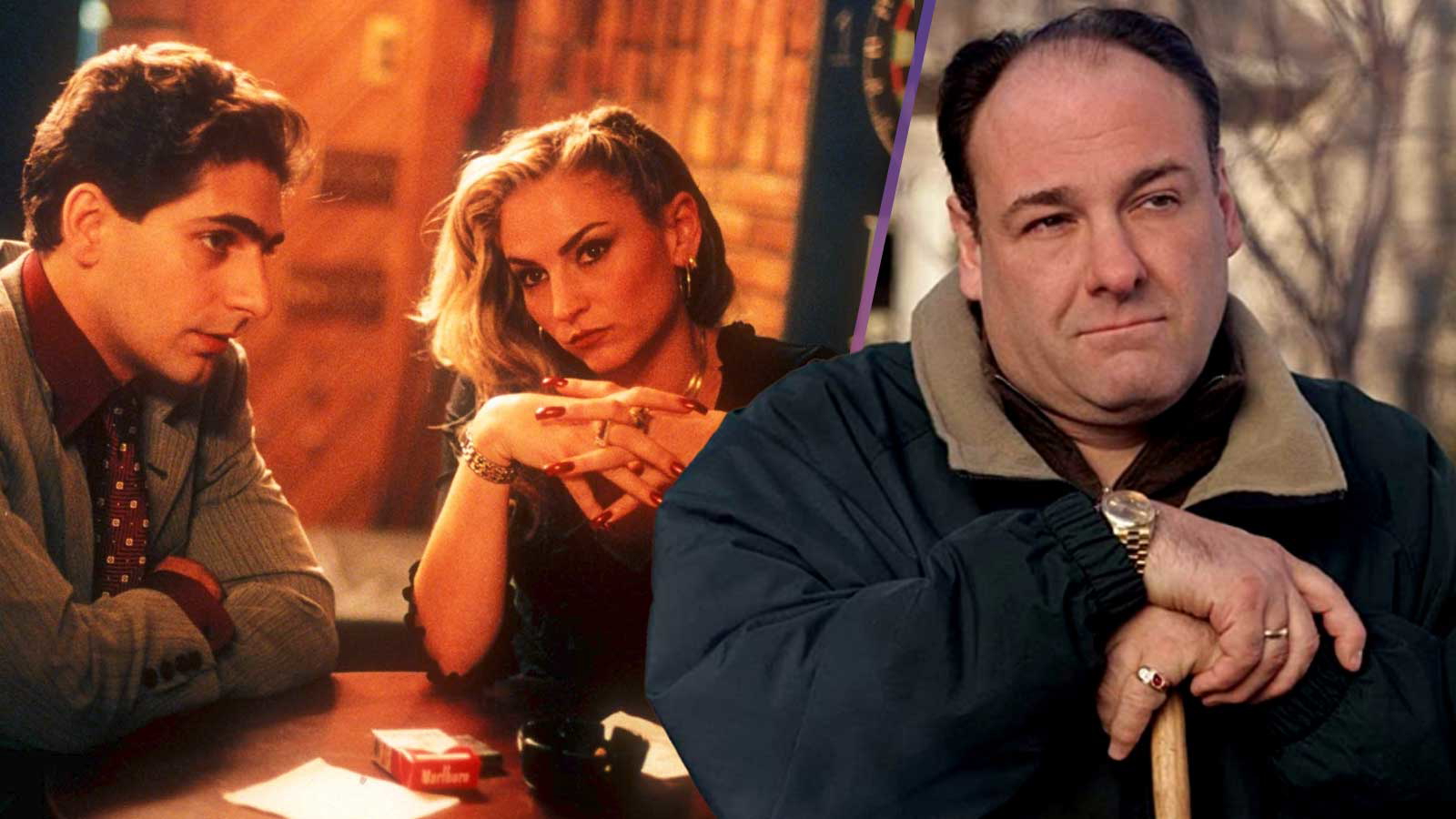 Drea de Matteo and James Gandolfini in The Sopranos