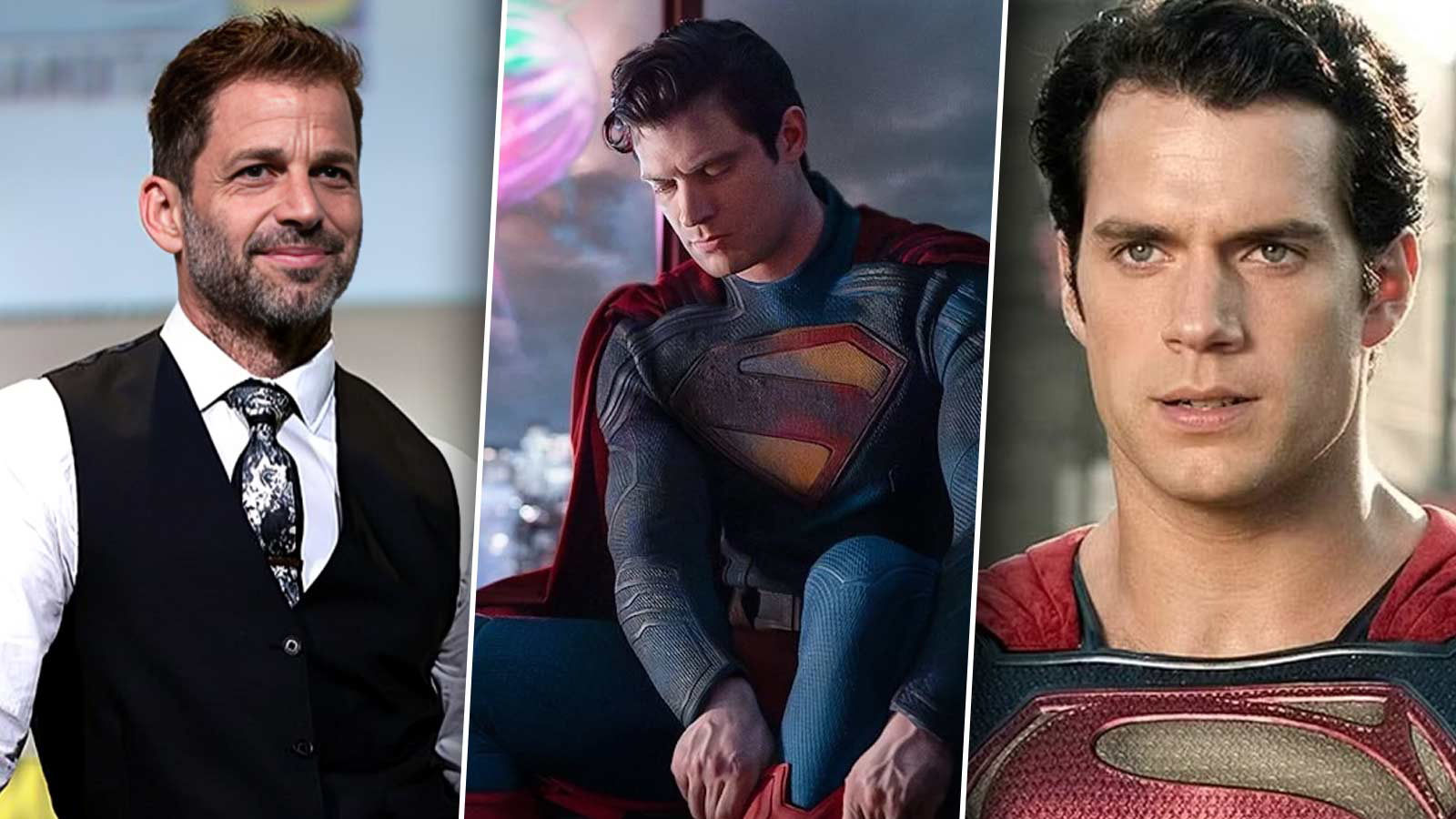 Zack Snyder and Henry Cavill, David Corenswet