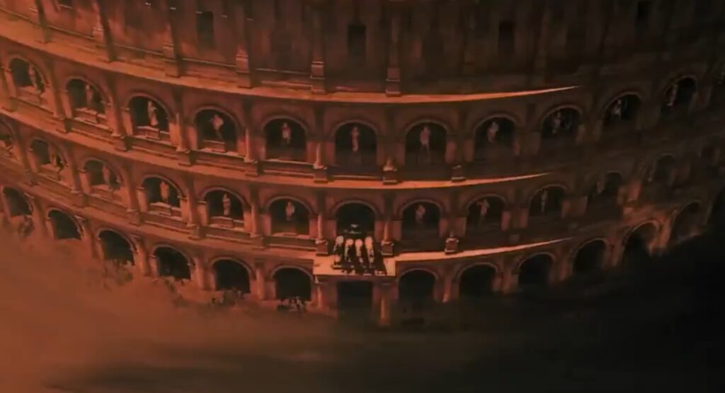 A still from Gladiator II opening sequence 