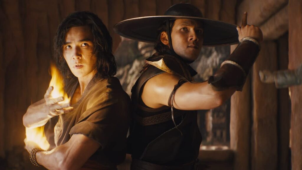 Ludi Lin as Liu Kang and Max Huang as Kung Lao in Mortal Kombat