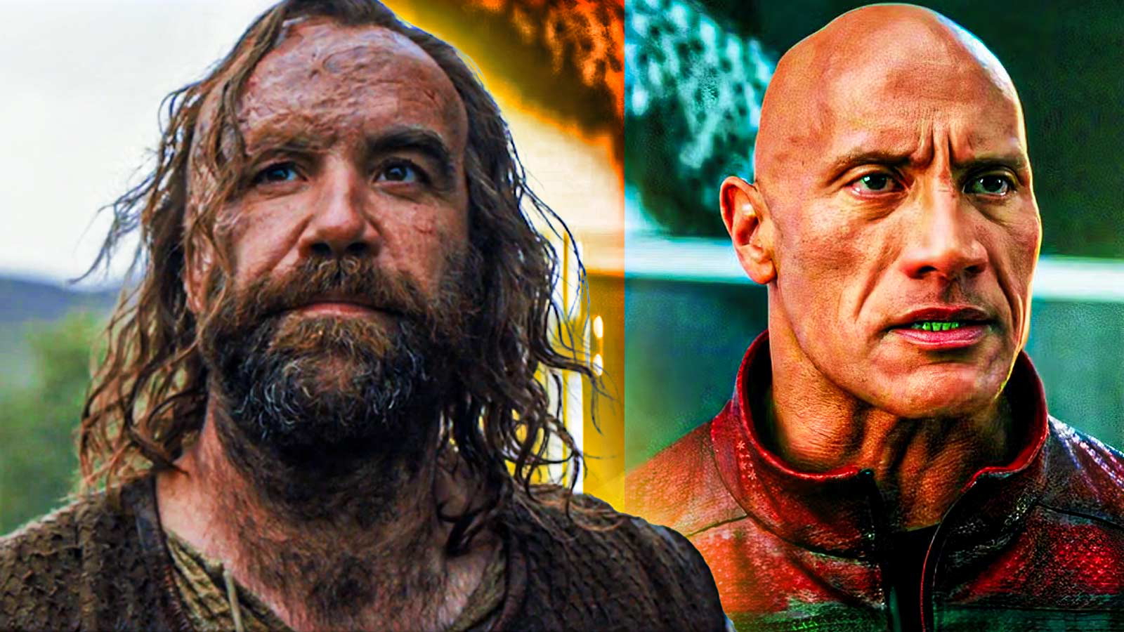 Rory McCann and Dwayne Johnson