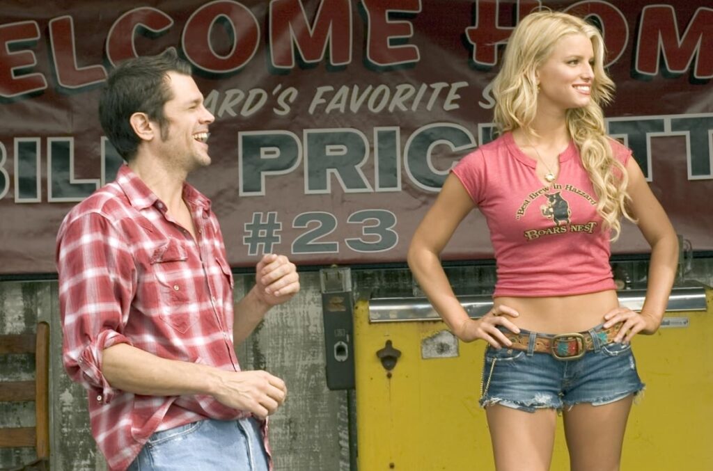 Johnny Knoxville and Jessica Simpson in The Dukes of Hazzard