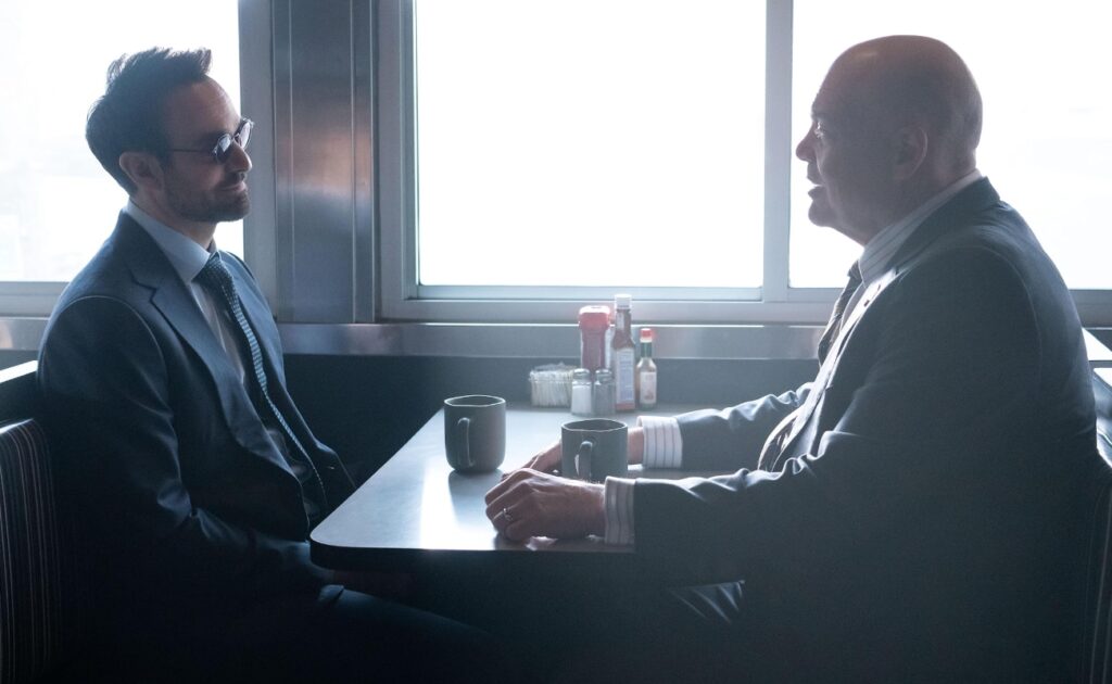 Daredevil and Kingpin in Daredevil: Born Again