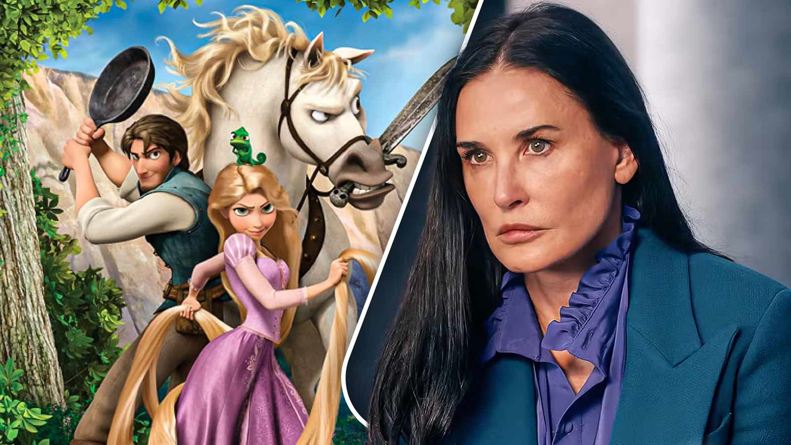 demi moore from the substance and tangled