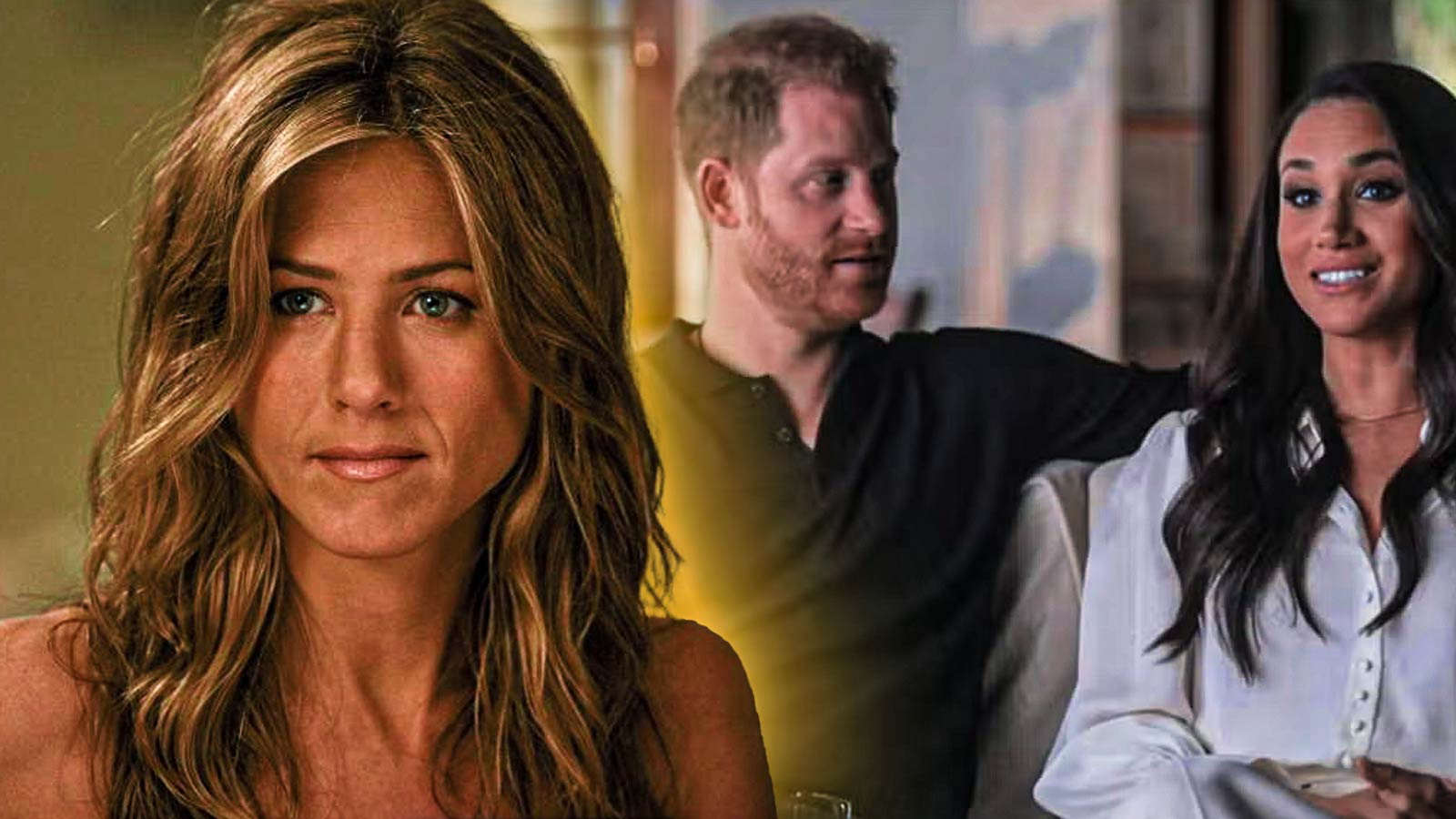 Jennifer Aniston, Prince Harry and Meghan Markle