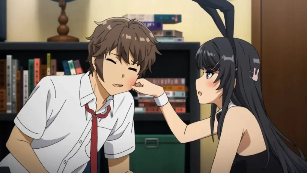mai and sakuta from bunny girl senpai