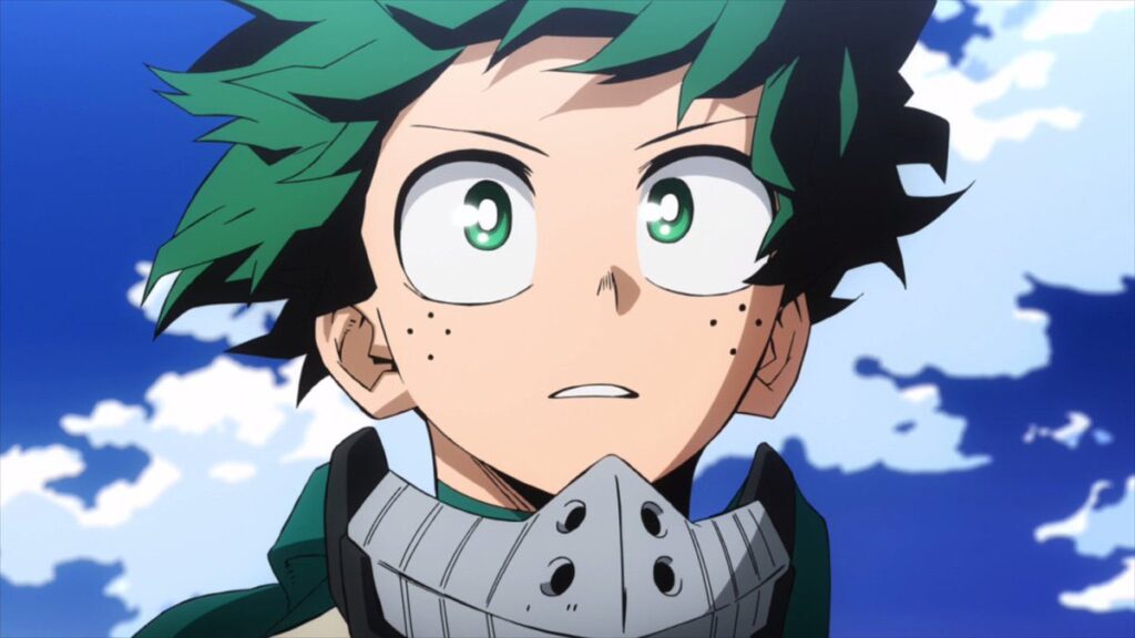 Deku looking at the sky